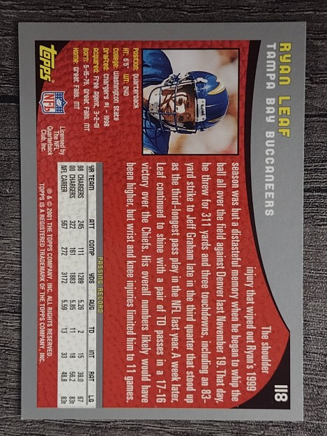 2001 Topps #118 Ryan Leaf