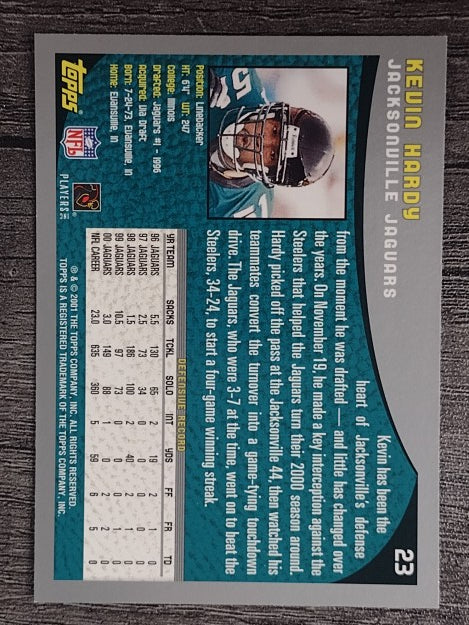 2001 Topps #23 Kevin Hardy