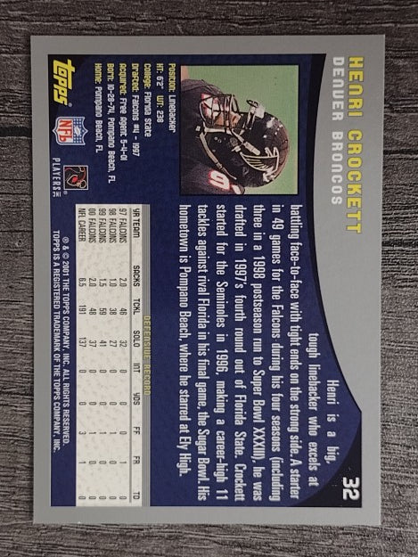 2001 Topps #32 Henri Crockett