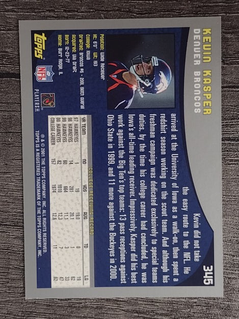 2001 Topps #345 Kevin Kasper RC
