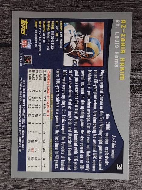 2001 Topps #31 Az-Zahir Hakim