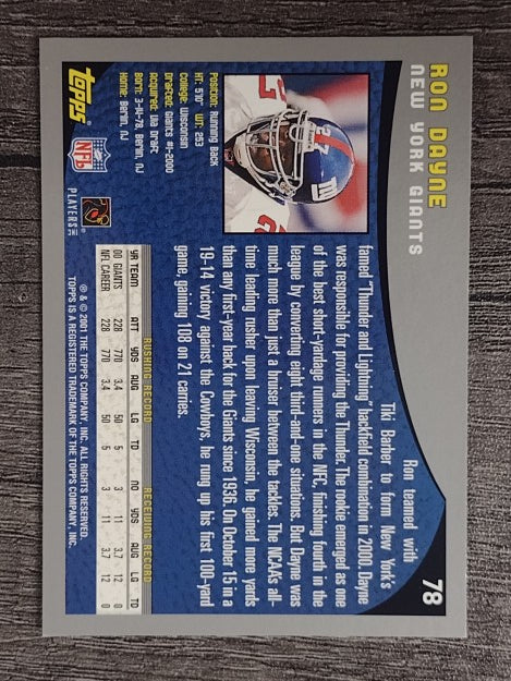 2001 Topps #78 Ron Dayne