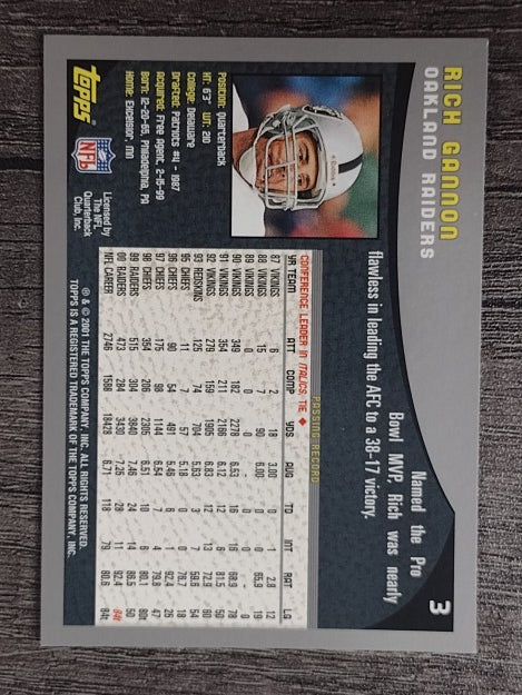 2001 Topps #3 Rich Gannon
