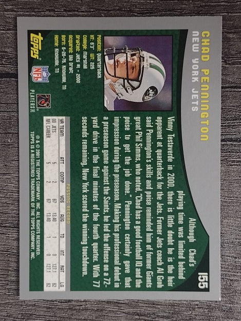 2001 Topps #155 Chad Pennington