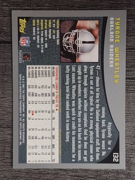 2001 Topps #132 Tyrone Wheatley