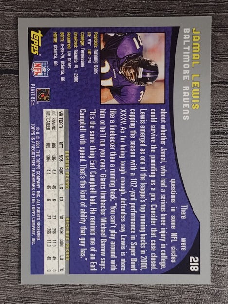 2001 Topps #218 Jamal Lewis