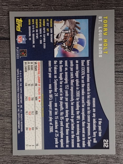 2001 Topps #212 Torry Holt