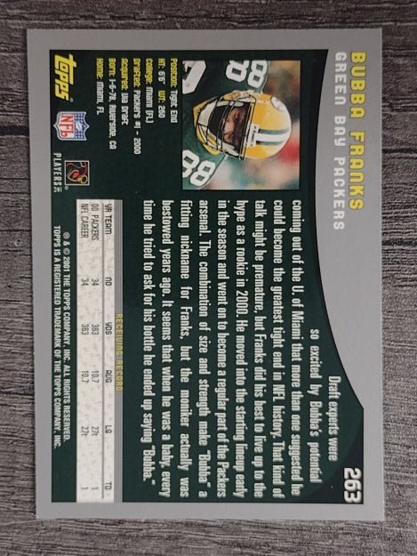 2001 Topps #263 Bubba Franks