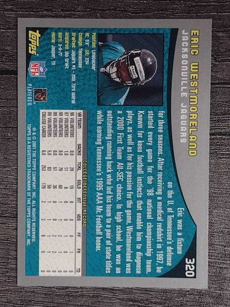 2001 Topps #320 Eric Westmoreland RC