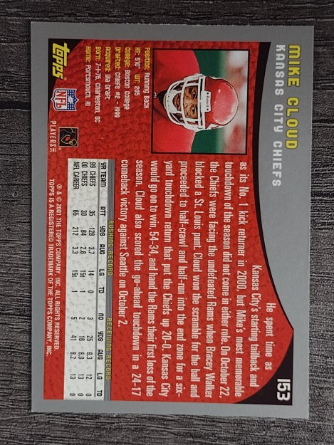 2001 Topps #153 Mike Cloud