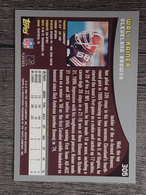 2001 Topps #305 Wali Rainer