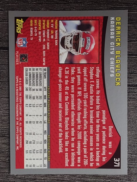 2001 Topps #371 Derrick Blaylock RC
