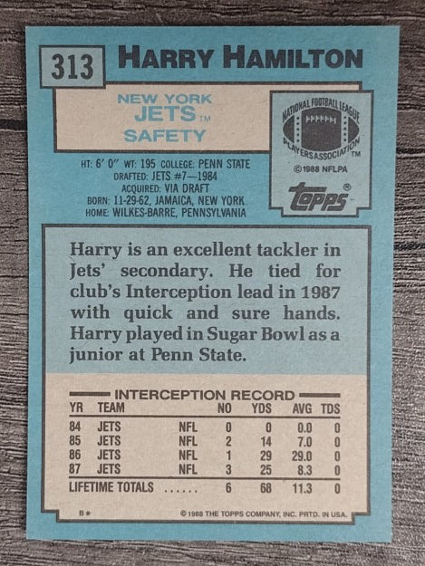 1988 Topps #313 Harry Hamilton