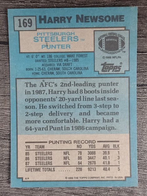 1988 Topps #169 Harry Newsome RC