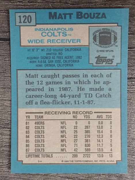 1988 Topps #120 Matt Bouza