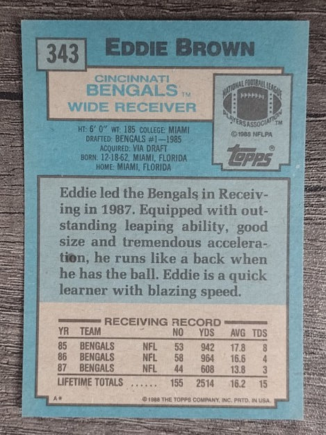 1988 Topps #343 Eddie Brown