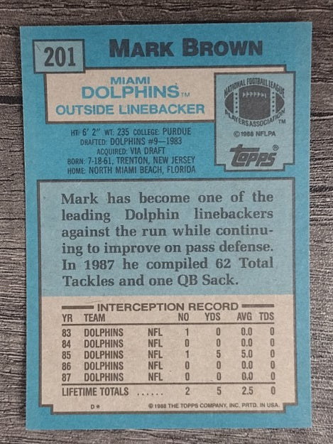 1988 Topps #201 Mark Brown