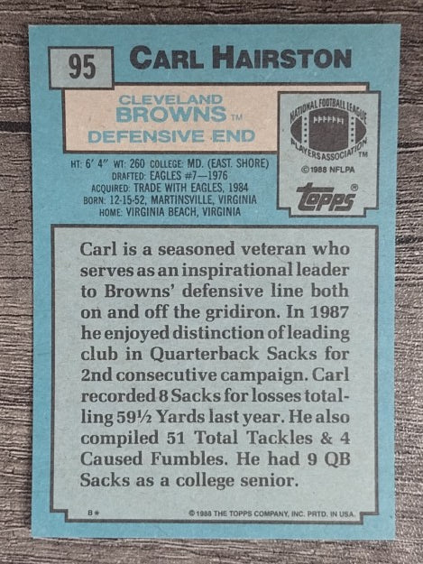 1988 Topps #95 Carl Hairston