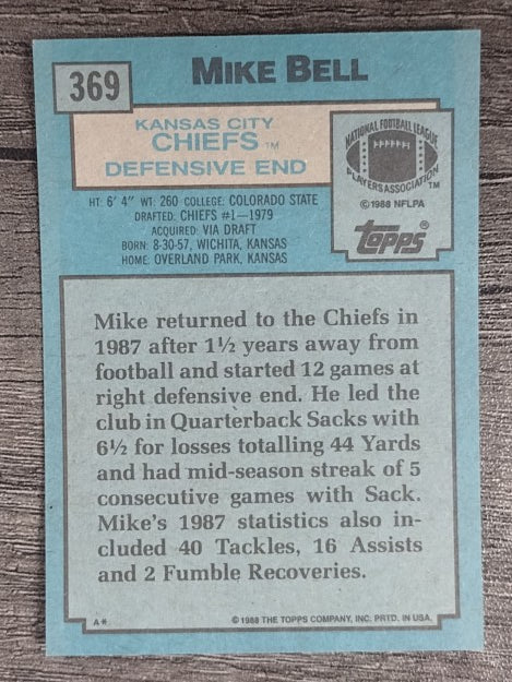 1988 Topps #369 Mike Bell