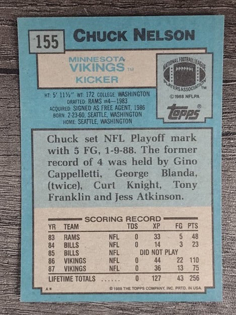 1988 Topps #155 Chuck Nelson