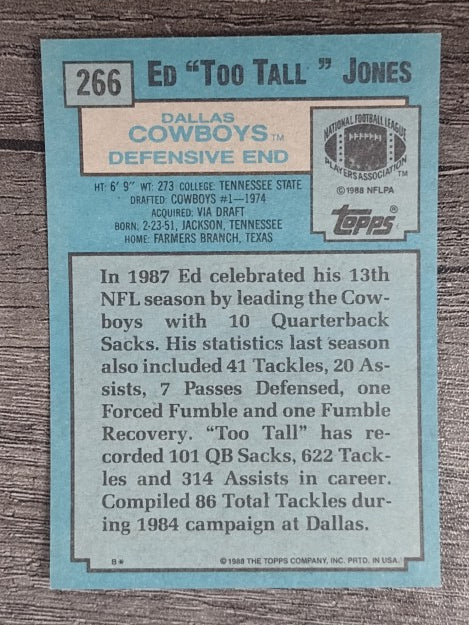 1988 Topps #266 Ed Too Tall Jones