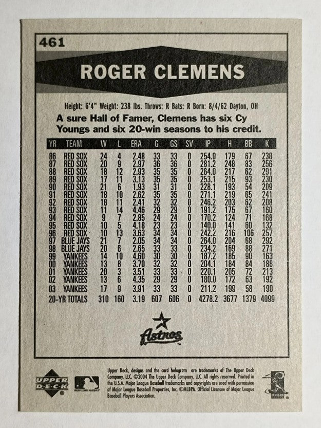 2004 Upper Deck Vintage #461 Roger Clemens