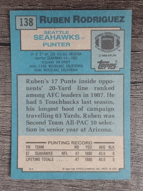 1988 Topps #138 Ruben Rodriguez