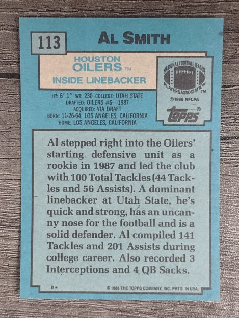 1988 Topps #113 Al Smith RC