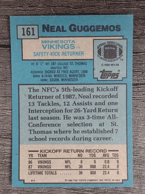 1988 Topps #161 Neal Guggemos