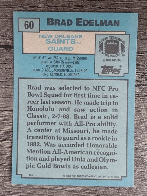 1988 Topps #60 Brad Edelman
