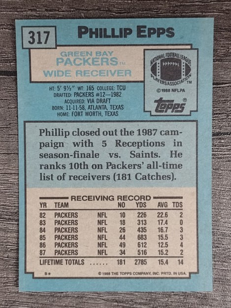 1988 Topps #317 Phillip Epps