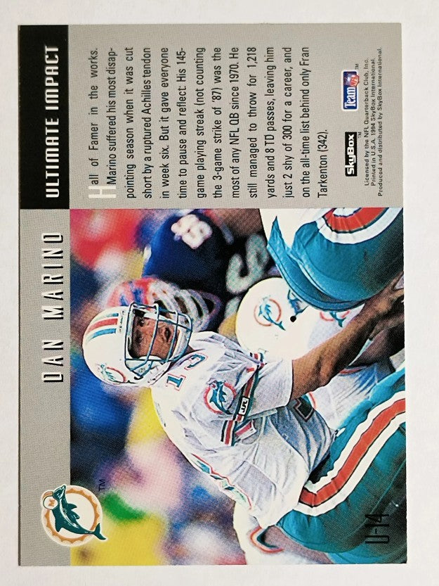 1994 SkyBox Impact Ultimate Impact #U14 Dan Marino