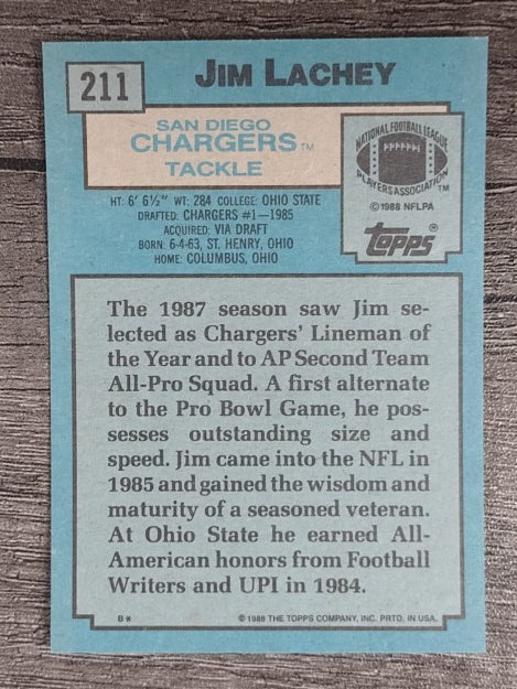 1988 Topps #211 Jim Lachey
