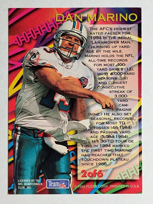 1995 Fleer Aerial Attack #2 Dan Marino