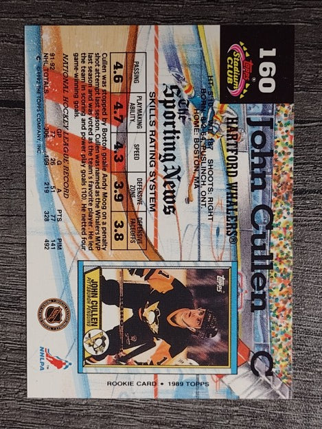 1992-93 Stadium Club #160 John Cullen