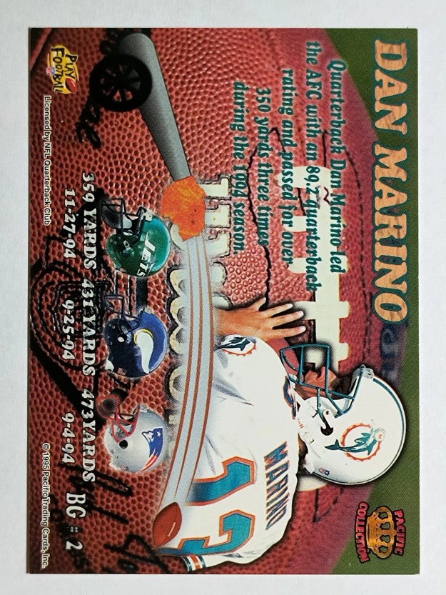 1995 Pacific Triple Folders Big Guns #BG2 Dan Marino