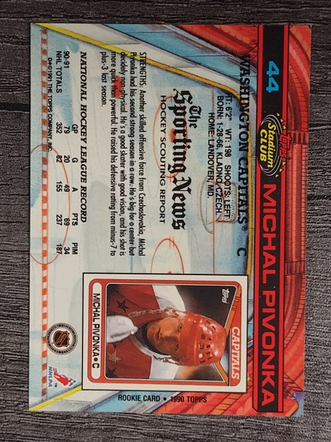 1991-92 Stadium Club #44 Michal Pivonka