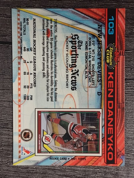 1991-92 Stadium Club #103 Ken Daneyko