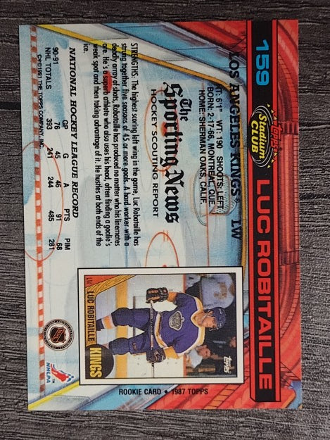 1991-92 Stadium Club #159 Luc Robitaille