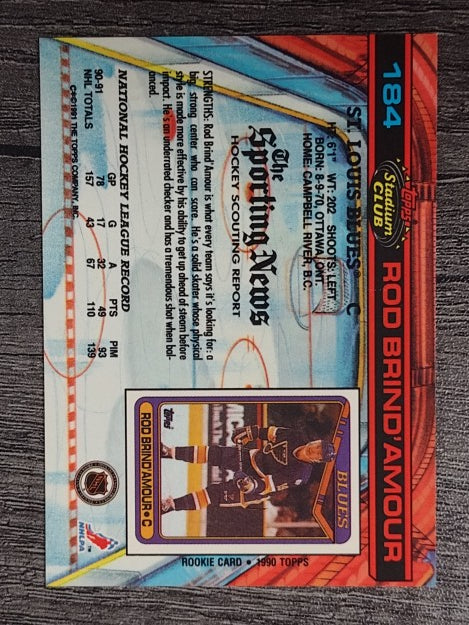 1991-92 Stadium Club #184 Rod Brind'Amour
