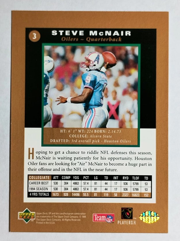 1995 SP #3 Steve McNair RC