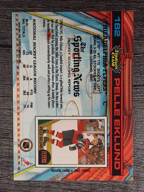 1991-92 Stadium Club #182 Pelle Eklund