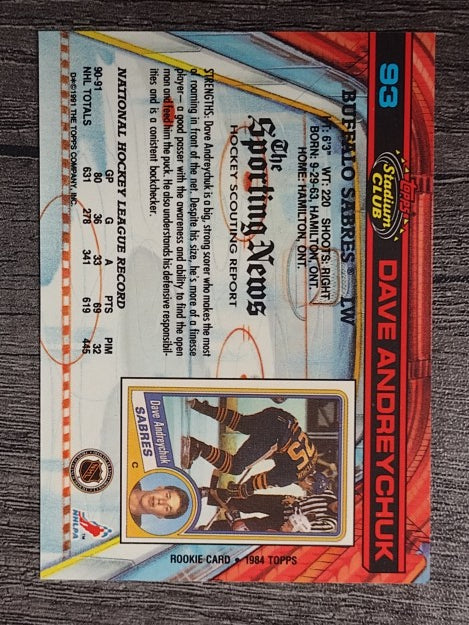 1991-92 Stadium Club #93 Dave Andreychuk