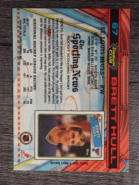 1991-92 Stadium Club #67 Brett Hull