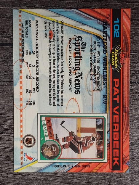1991-92 Stadium Club #102 Pat Verbeek