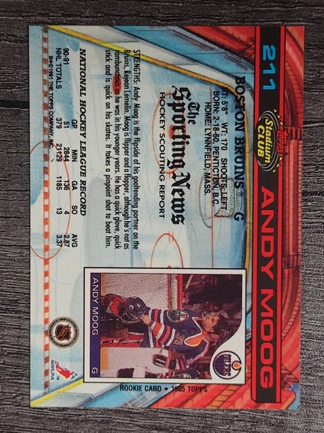 1991-92 Stadium Club #211 Andy Moog