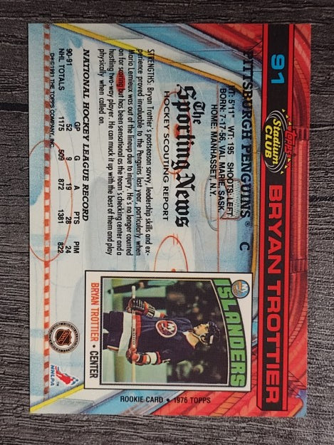 1991-92 Stadium Club #91 Bryan Trottier