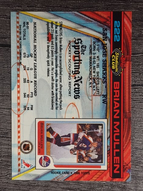 1991-92 Stadium Club #222 Brian Mullen