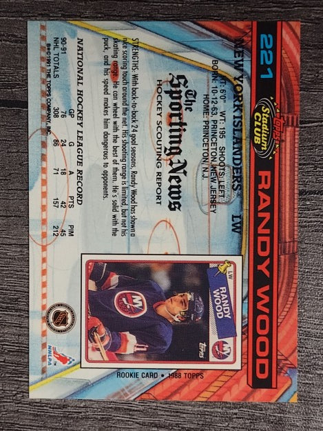 1991-92 Stadium Club #221 Randy Wood