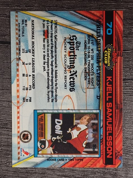 1991-92 Stadium Club #70 Kjell Samuelsson